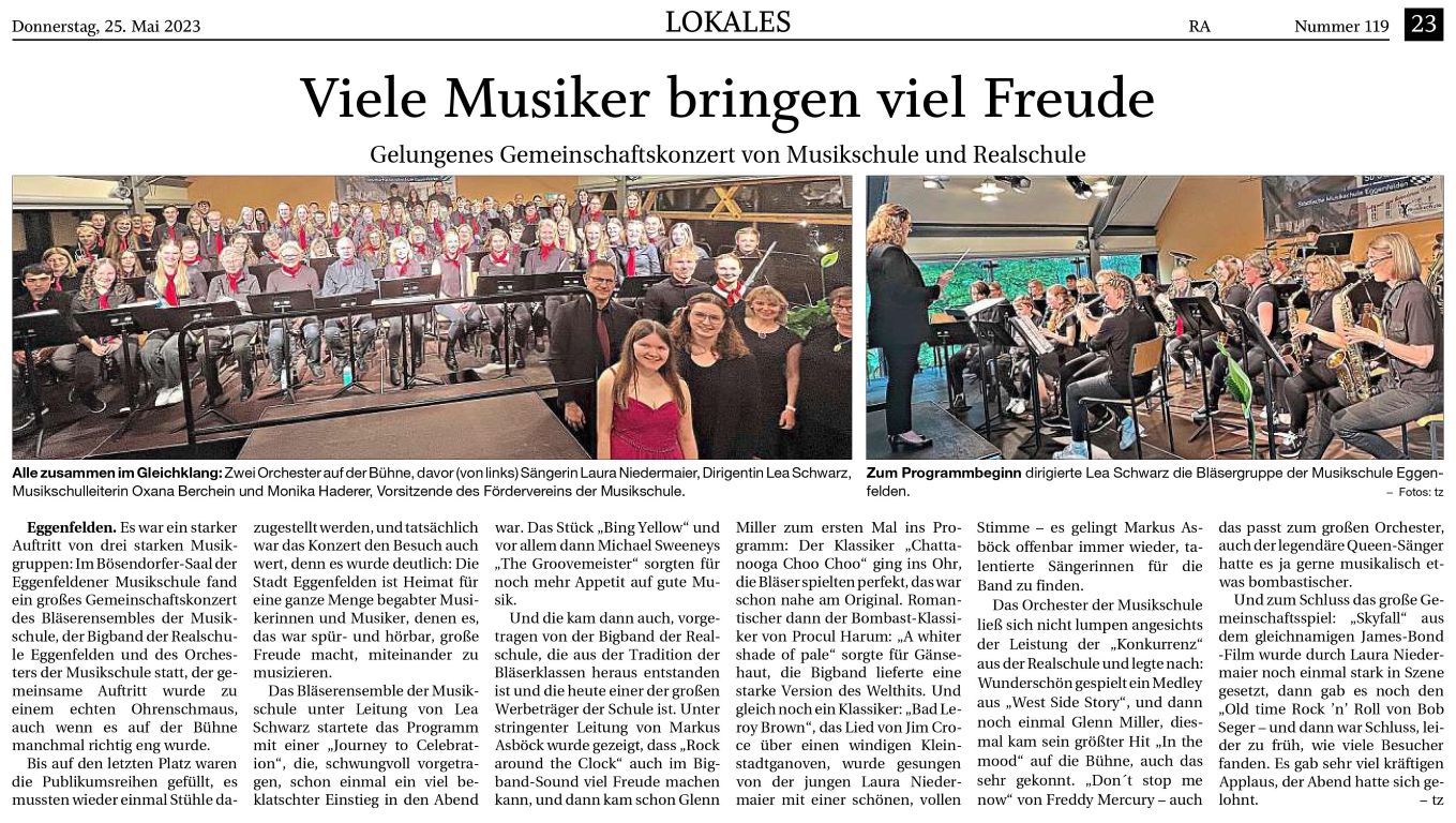 2023-05-25 - Auftritt Bigband Musikschule - Konzertbesprechung real RA - klein