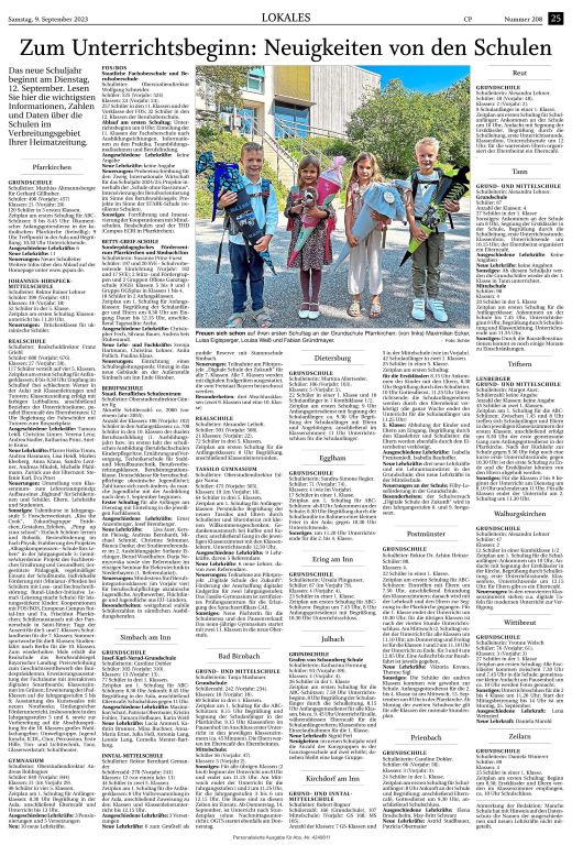 2023-09-09 - Schuljahresbeginn-Infos PNP Region Pfarrkirchen+Simbach - klein