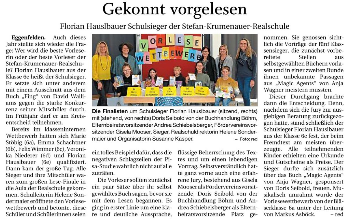 2023-12-07 - Vorlesewettbewerb - Zeitungsbericht RA real - klein