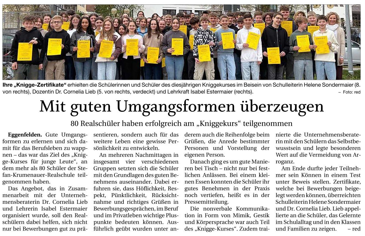 2026-04-17 - Kniggekurs-Abschluss - Zeitungsbericht RA real