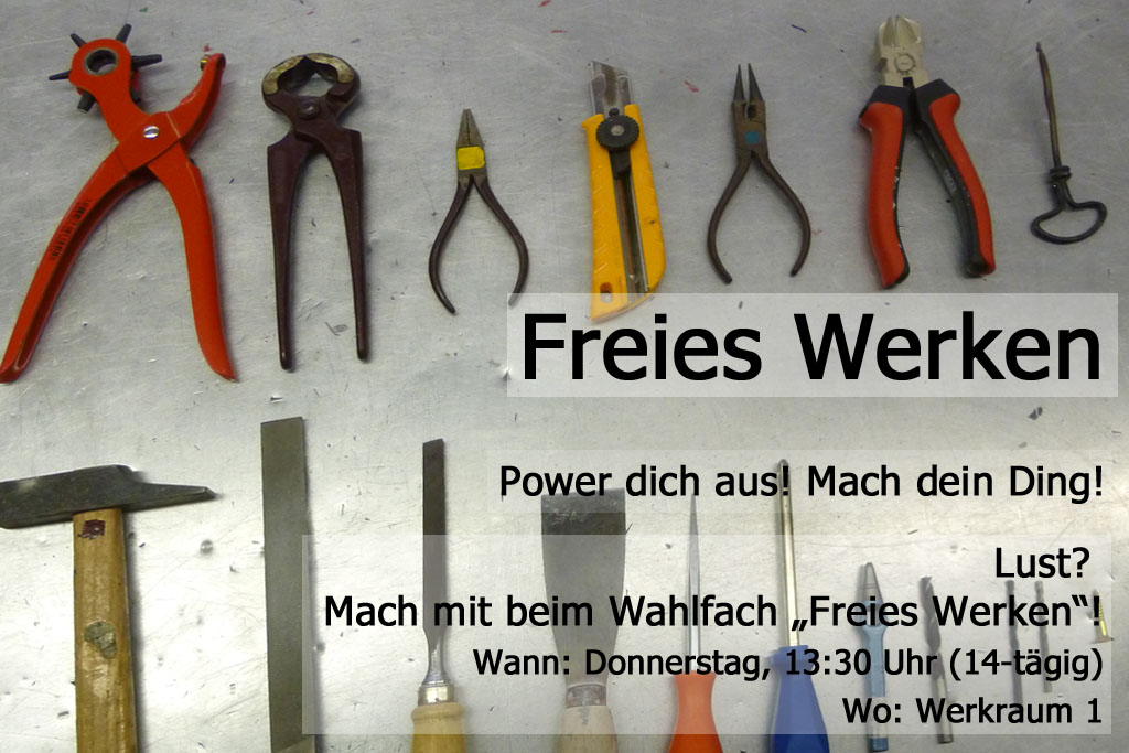Flyer freies Werken quer