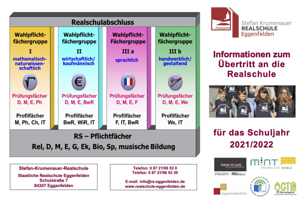 Flyer für Übertrittsabend 2021 Flyer für Übertrittsabend 2021